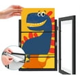 thumbnail image 1 of Artrylin Kids Art Frames 13 x 9.45 inch Black Kids Artwork Flip Frame Changeable for Picture Display, Children School Drawing Projects Storage, Horizontally Vertically Wall Hanging, Front Opening, 1 of 6