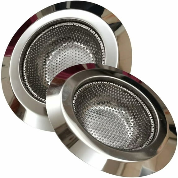Artrylin Kitchen Sink Strainer Basket Stainless Steel Sink Drain Filter Kitchen Tools and Gadgets Large Wide Rim 2.8 Inch Diameter（2 PCS）