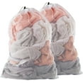 thumbnail image 1 of Artrylin Mesh Laundry Bags with Drawstring - Pack of 2 - Large 23.6×31.5 inch - Durable, Machine Washable with Secure Drawstring Closure - Perfect for College Dorms, Laundromats, Apartments (White), 1 of 8