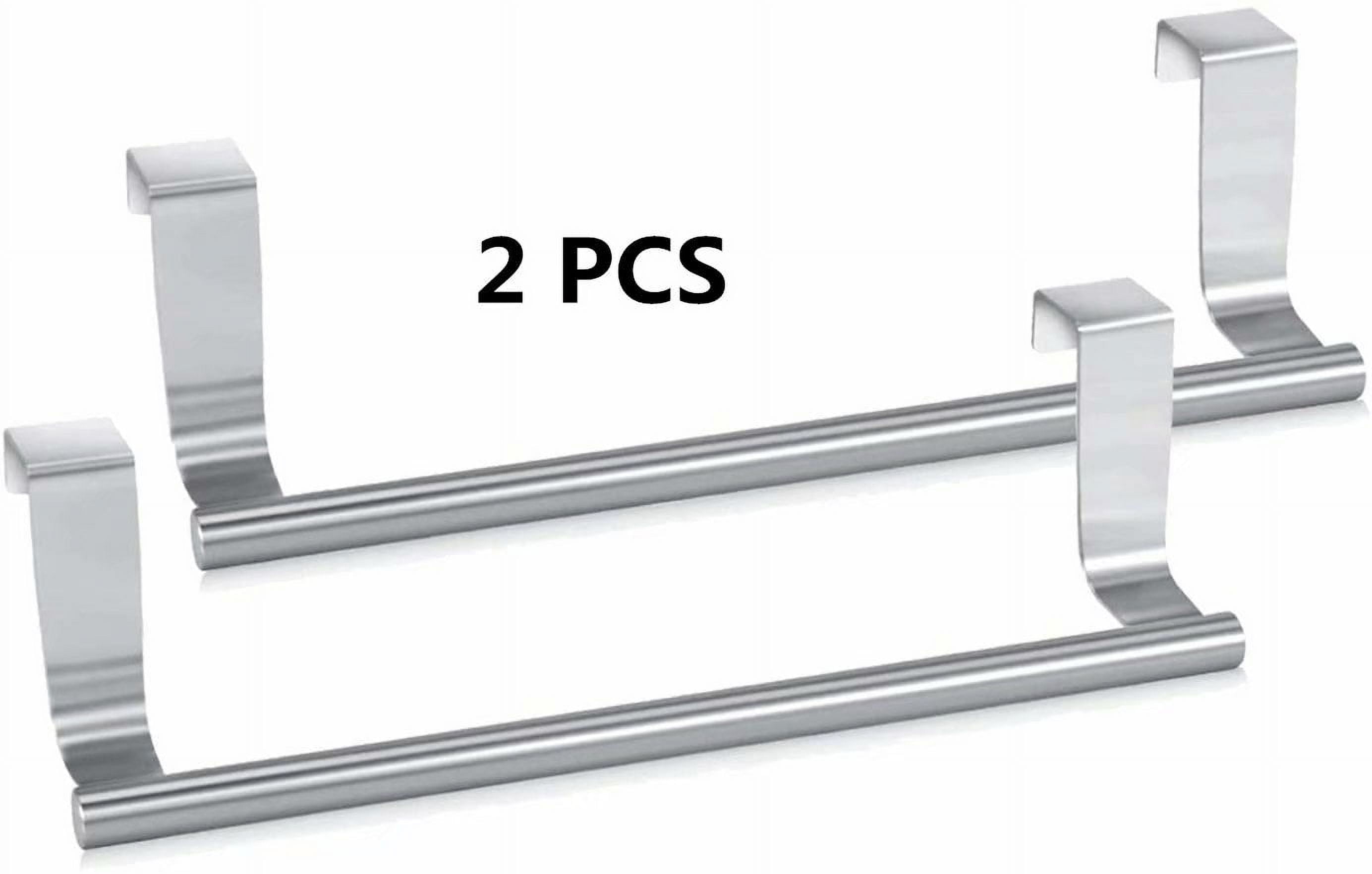 Artrylin Over The Door 9" Dish Towel Bar Rack Hanger Holder Stainless Steel with 22 Lbs Maximum Load - Installation on Any Bathroom and Kitchen