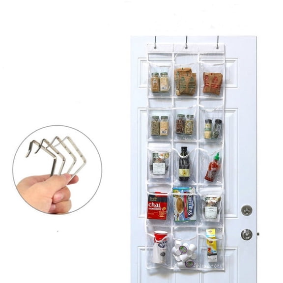 Artrylin Hanging Organizer, Clear Over the Door Hanging Pantry Organizer,51''*18''