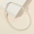 thumbnail image 1 of Artrylin Pearl Necklace for Men, 6mm 20'' Pearl Necklaces for Women, White Pearl Choker Necklace Trendy Jewelry Gifts for Women Men, 1 of 5