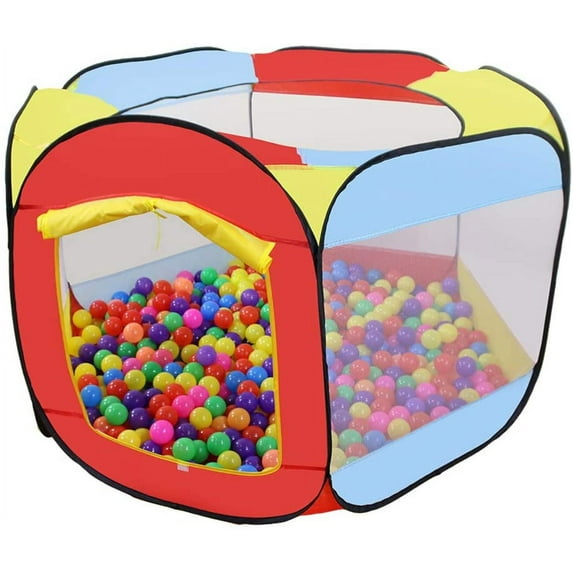 Artrylin Portable Cute Hexagon Children Ball Pit, Indoor and Outdoor Easy Folding Ball Play Pool Kids Toy Play Tent with Carry Tote, Balls Not Included