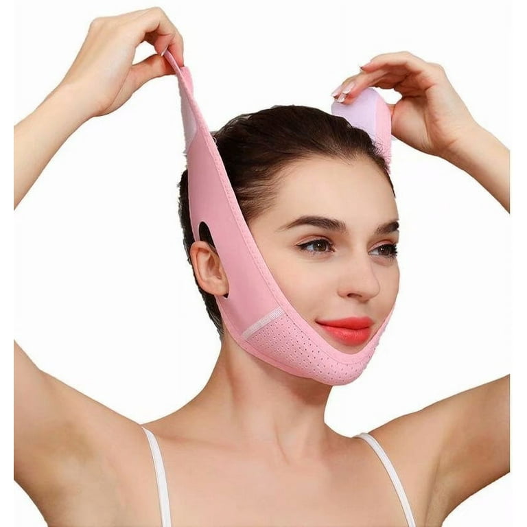 Facial Slimming Double Chin Cheek Band Strap Mask V Face Shaper,63x9cm