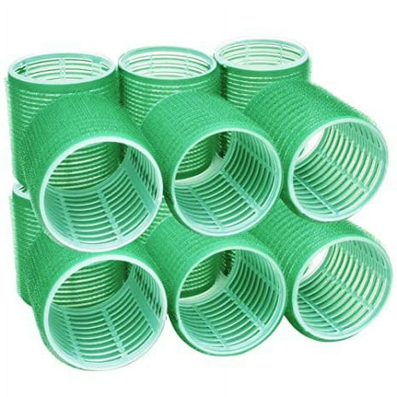 Artrylin Set of 12 Self Grip Hair Rollers Pro Salon Hairdressing Curlers 1.73in*2.36in-12pcs Random Color