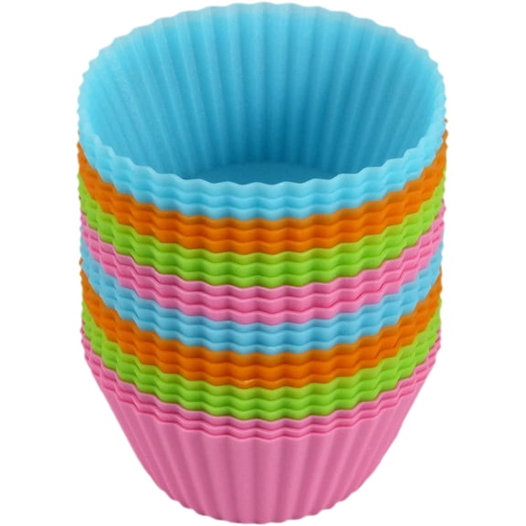 Artrylin Silicone Cupcake Liner Cup Cake Wrappers,Color Random,30Pcs
