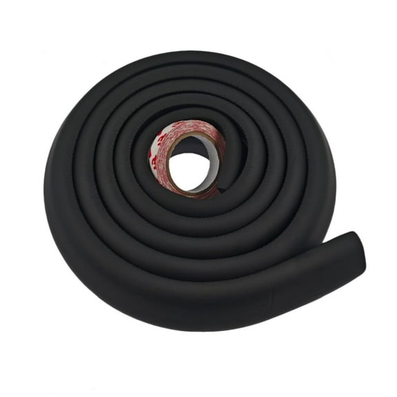 Artrylin Slim-Fit Corner Edge Protector for Baby Proofing (2 Meter (6.5ft) ), Furniture Safety Bumper Guard, Soft NBR Rubber Foam, 3M Adhesive,Pre-Taped Corner Cushions Black