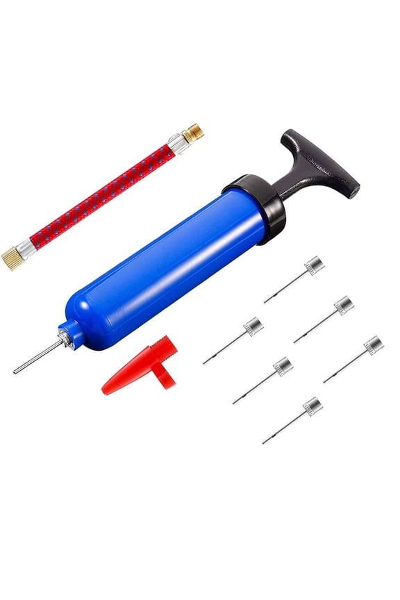 Small Dual Action Ball Pump - Hand Air Pump for Inflatable Balls - Perfect for Basketball, Volleyball, Soccer and Football