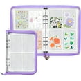 thumbnail image 1 of Artrylin Sticker Organizer Binder Sticker Storage Display Book Reusable Sticker Book Collecting Album Sticker Keeper Holder Organizer with 80 Pockets and Zipper Closure, Sticker Not Included (Purple), 1 of 6