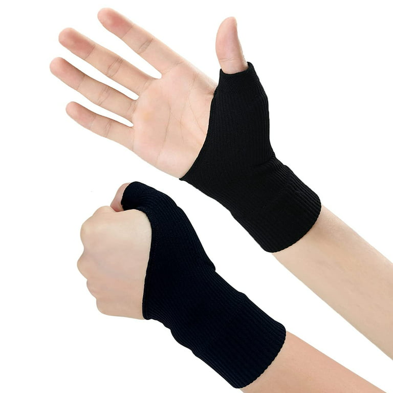 Sport Wrist Band Gym Fitness Compression Wrist Brace S Black-gloves