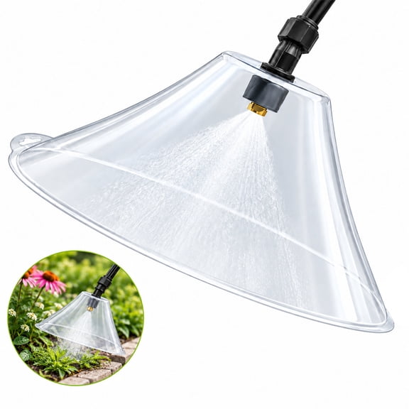 Artrylin Transparent Sprayer Drift Guard with Flat Fan Nozzle for Backpack Sprayers,Clear Spray Shield for Targeted Weed Control Around Lawns, Beds and Borders (M Size, 10 x 3.3 x 4 Inch)
