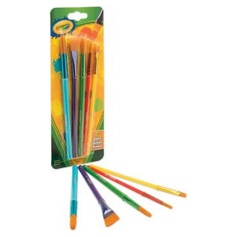 Arts and Craft Brush Set, Assorted Sizes, Natural Hair, Angled, Flat, Round, 5/Set Arts and Craft Brush Set, Assorted Sizes, Natural Hair, Angled, Flat, Round, 5/Set