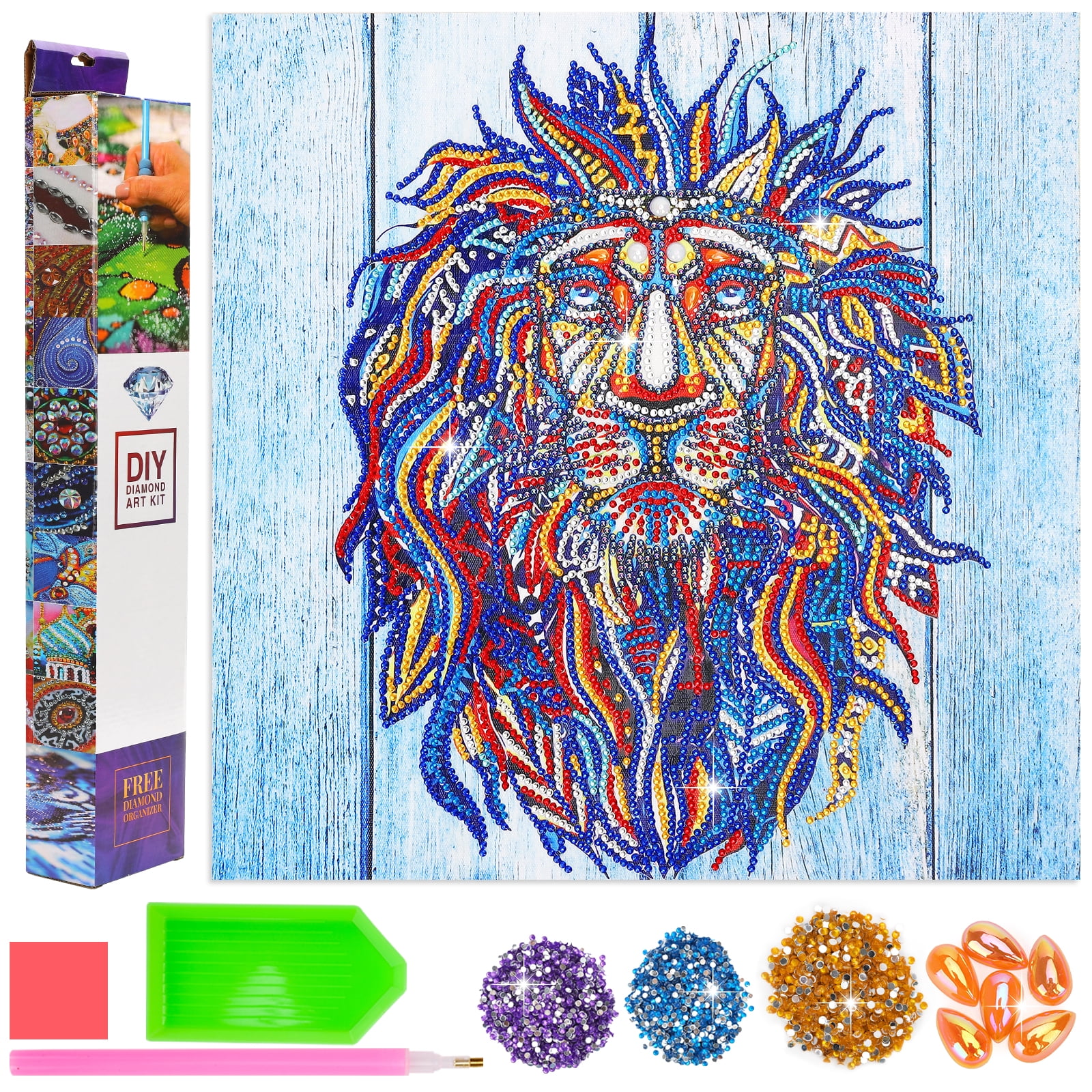 Arts and Crafts for Kids Ages 8-12 - 5D Diamond Painting Kits for Beginners  - Paint by Number Gem Keychains Birthday Valentines Day Gifts for Kids