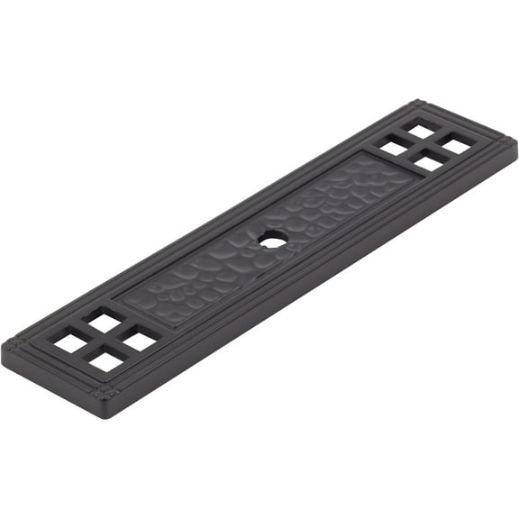 Arts & Crafts Cabinet Knob Backplate, Matte Black by Stone Harbor Hardware