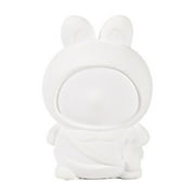 Arts & Crafts DIY Figurines Set for Toddlers   Unpainted Ceramic Bunny Dolls Painting Kit with Pigments 2 Brushes and Mixing Plate for Pretend Play