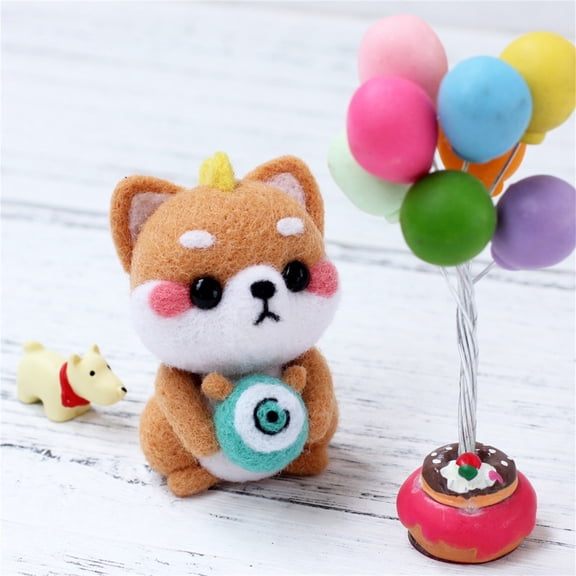Needle Felting Kit for Beginners DIY Wool Crafts with Tools and Step-by-Step Instructions for Projects, Green