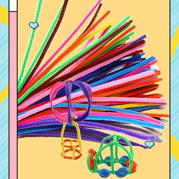 Arts & Crafts DIY Toy Pipe Cleaners Glitter Craft Set for Projects 1 12-Inch for Kids Crafts Art Supplies Learning, 30cm, Random