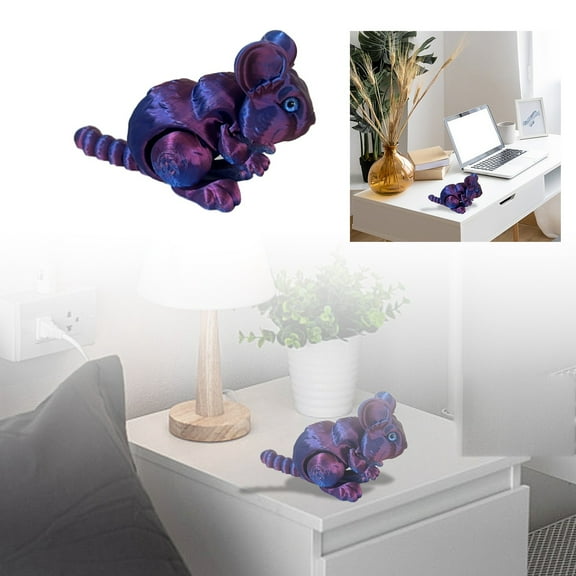 Arts Crafts DIY Toys 3D Printing Toy Ornaments Hand Model Animal Toy for Crafting and Educational Play,1.49x3.14 inch,Purple C