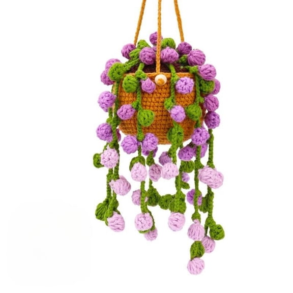 Arts & Crafts & DIY Toys Cat Handmade Purple Flower Pendant Kit for Home Wool Yarn Craft Set with Instructions and Materials