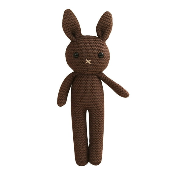 Arts Crafts DIY Toys Promiseable Handmade Knit Stuffed Animal Friend for Play Sleep Comfort and Baby Safe Craft Toy,22 cm,Brown