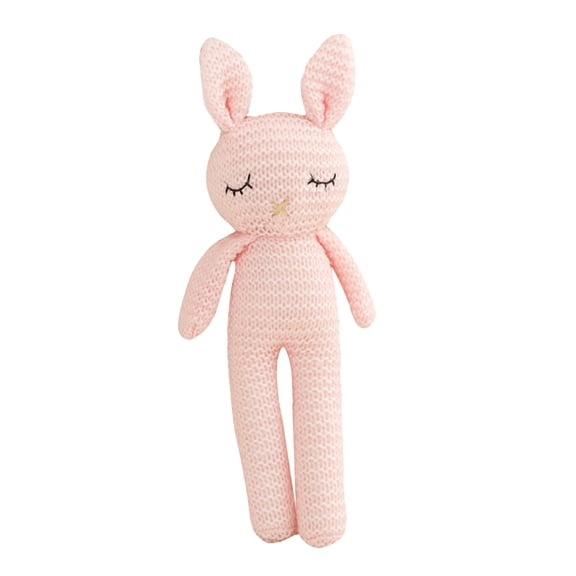 Arts Crafts DIY Toys Handmade Knitted Stuffed Animals Friend for Play Cuddle And Sleep Baby Toy Craft,22 cm,Pink