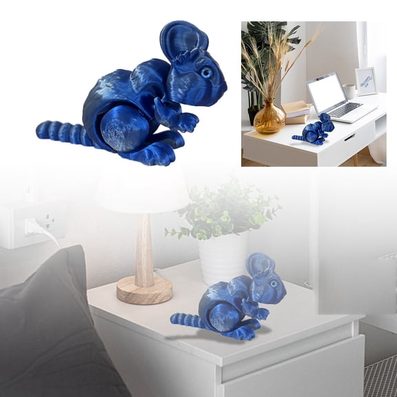 Arts Crafts DIY Toys Influential 3D Printing Toy Ornaments Hand Model Animal Toy for Crafting and Educational Play,1.49x3.14 inch,Blue