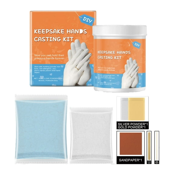 Arts & Crafts DIY Toys Keepsake Hands Casting Kit for Memory Mementos Family Activity Clay Plaster Casting System DIY Art Project for Kids and Adults