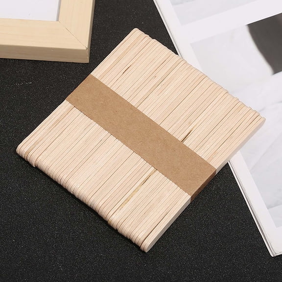 Arts Crafts DIY Toys Natural Colored Wooden Craft Sticks 7 Inch Pack of 50 for Classroom Projects Home Art Labels and Projects 50PCS,7.09x0.39 in,Wood