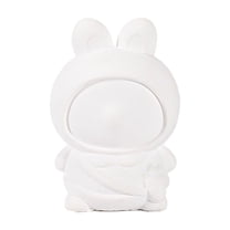 Arts & Crafts DIY Toys Unpainted Ceramic Bunny Dolls Art Set with 12 Colors 2 Brushes and Mixing Plate for Toddlers