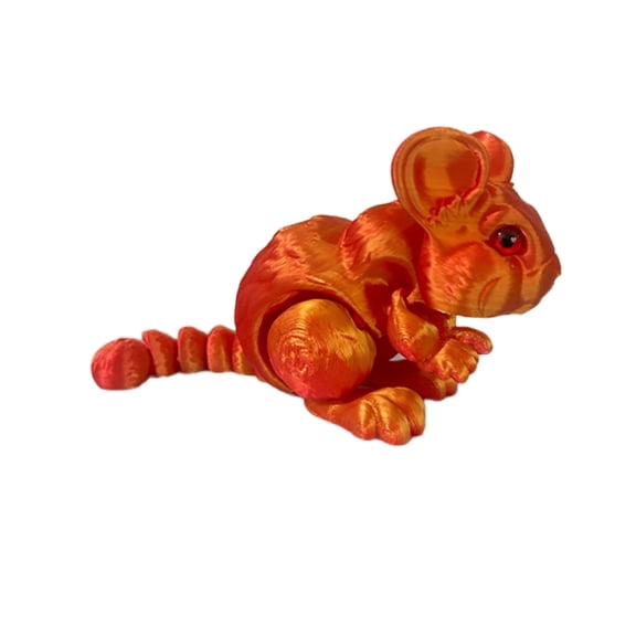 Arts Crafts DIY toys crafted 3D Printing Toy Ornaments Hand Model Animal Toy,1.49x3.14 inch,Gold