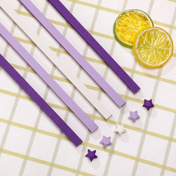 540 Sheets Double Colorful Star Decoration Folding Paper Strips for DIY Crafting Arts and Crafts Supplies