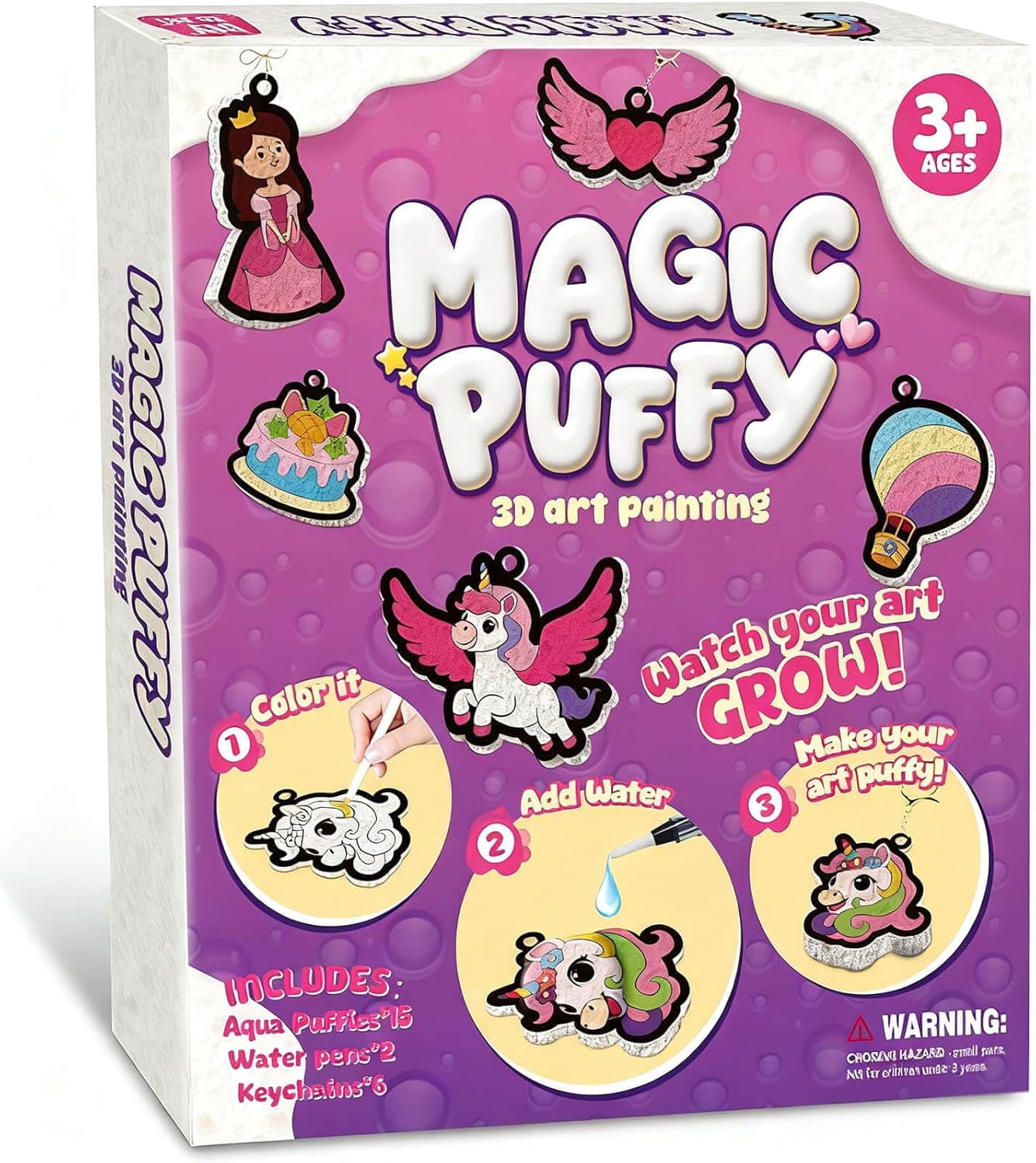 Arts and Crafts Kits -3D Art Puffs Sponge Magic Painting, Birthday Gift ...