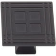 thumbnail image 1 of Arts & Crafts Square Cabinet Knob, Matte Black by Stone Harbor Hardware, 1 of 3