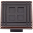 thumbnail image 1 of Arts & Crafts Square Cabinet Knob, Vintage Bronze by Stone Harbor Hardware, 1 of 3