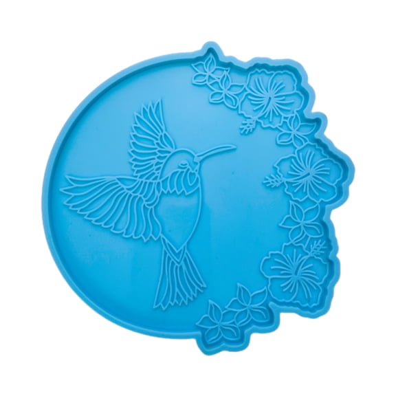 Arts Cups Mats Mold Placemat Home Decoration Mold Crystal Agate Coaster Mold Hummingbird Mug Pad Resin Mould