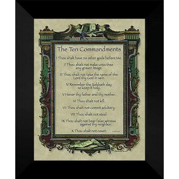 Arts Uniq Exclusives FRAMED 15x18 "Ten Commandments"