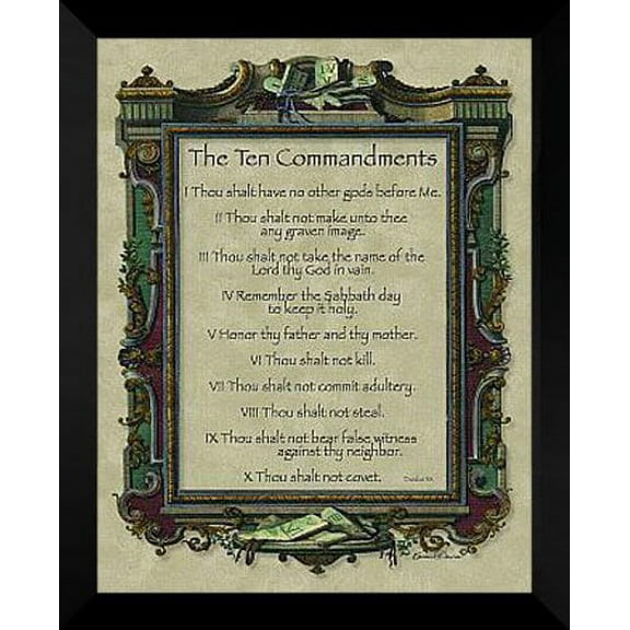 Arts Uniq Exclusives FRAMED 24x30 "Ten Commandments"
