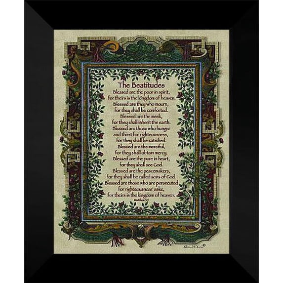 Arts Uniq Exclusives FRAMED Print 15x18 "Beatitudes"