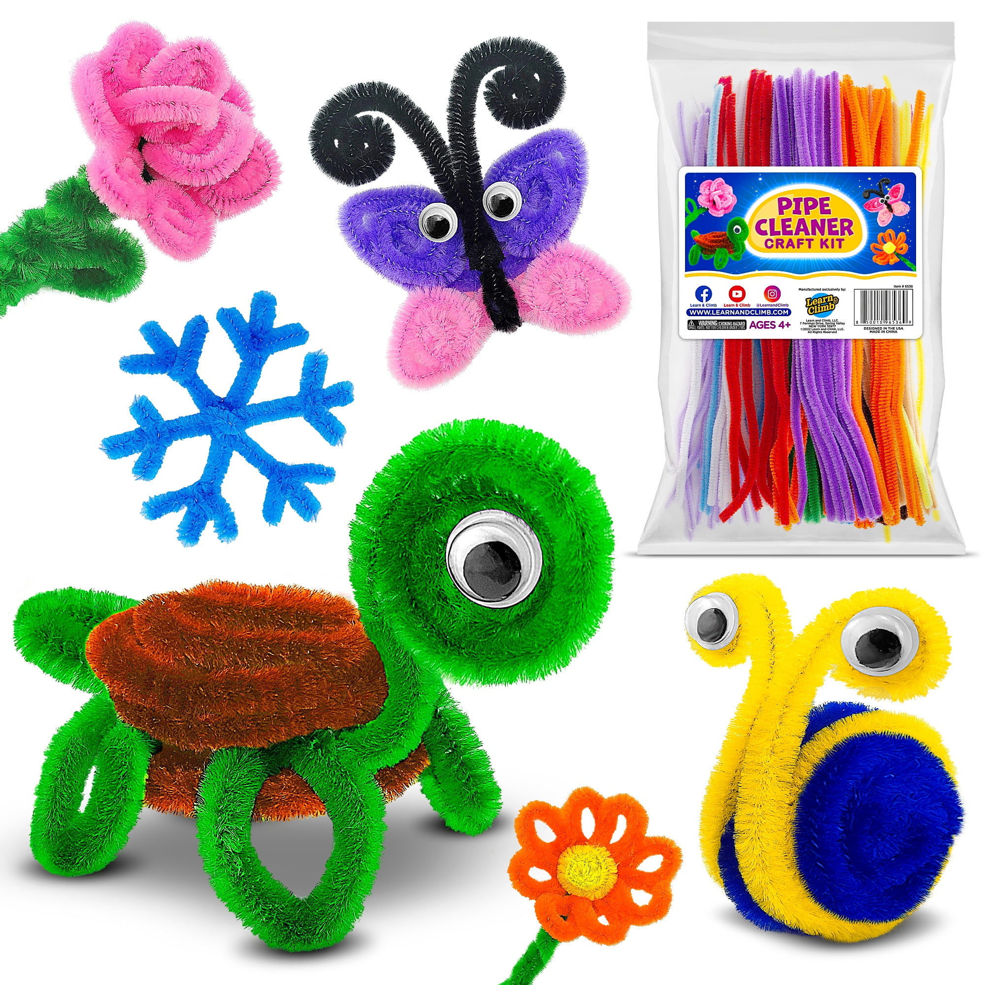 Crafting Supplies School Kindergarten Home Arts And Crafts DIY Toys  Creative Products Pipe Cleaners Craft Kit Supplies For Kids Christmas  Birthday Gif