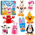 thumbnail image 1 of Learn & Climb Arts and Crafts Kit for Kids Ages 3-8, Crafts for Kids Art Set to Create 8 Animal Crafts, Paper Cup Craft Kit with Supplies & Instructions, 1 of 7
