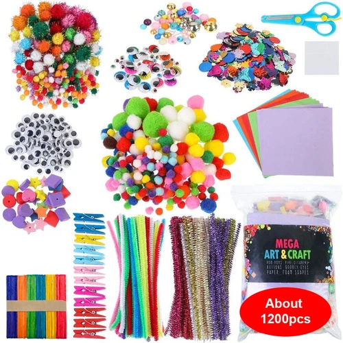 Arts and Crafts Supplies for Kids All in One DIY Crafting School Kindergarten