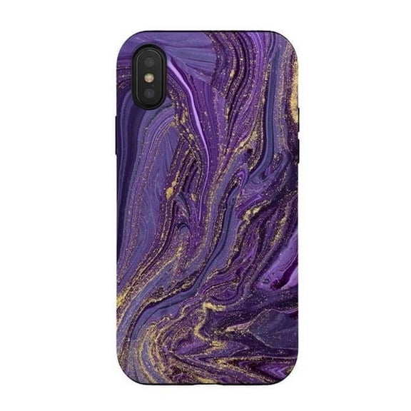 ArtsCase AC-00364972 Purple & Gold Tough Case Marble for iPhone XS & X