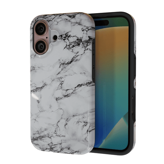 ArtsCase - Print Design Tough Case for iPhone 16 - White Satin