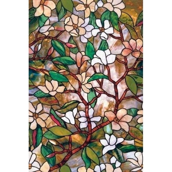 Artscape Magnolia Design Decorative Window Film - Light Filtering - 24" x 36"