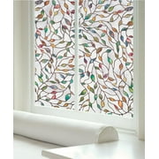 Artscape New Leaf Decorative Window Film - UV Resistant, Light Filtering - 24 x 36, Multicolor   Residential Use, Standard Application