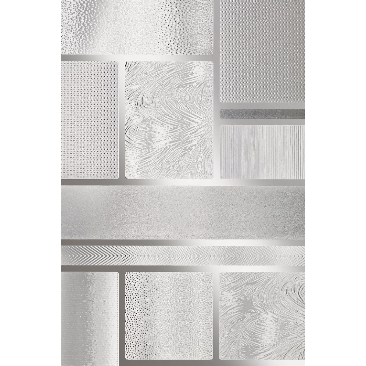 Empire Decorative Silver Textured Glass Window Film, 24 x 36 Inches