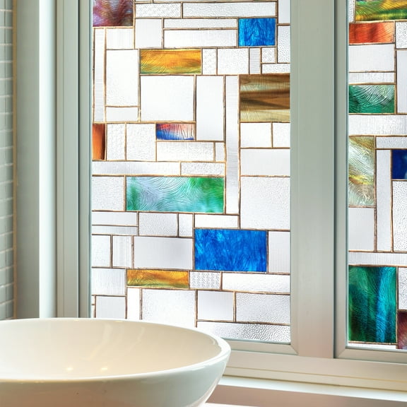 Artscape Horizon 24" x 36" Window Film with Stained Glass Design