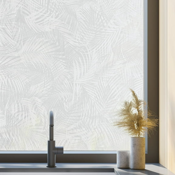 Artscape Palm 24" x 36" Window Film with Frosted Glass Design
