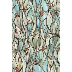 Savannah Decorative Stained Glass Window Film, 24" x 36", Multicolor