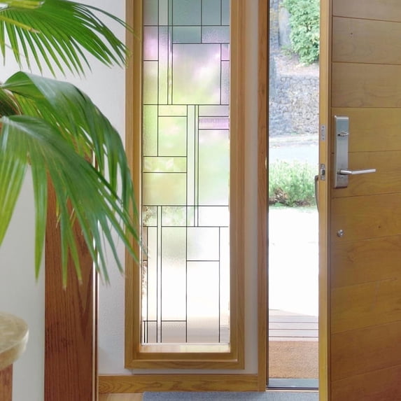 Artscape Skyline 36" x 72" Window Film with Leaded Glass Design